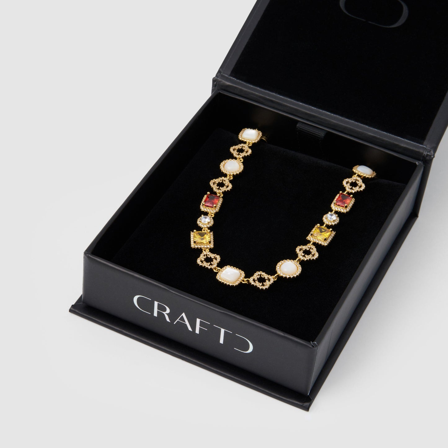 Iced Gemstone Armband (Goud)