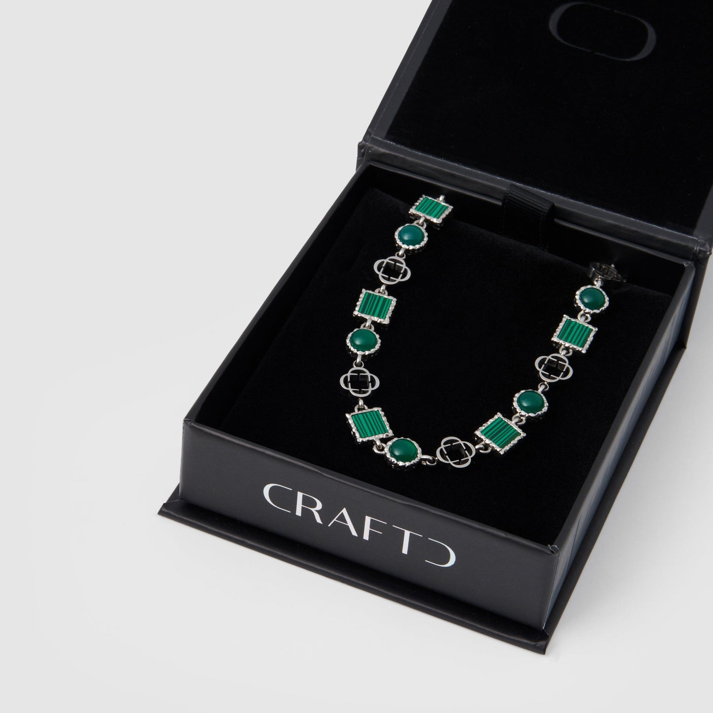 Groene Kwarts Edelsteen Armband (Zilver)