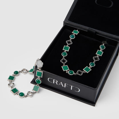 Groene Kwarts Edelsteen Set (Zilver)