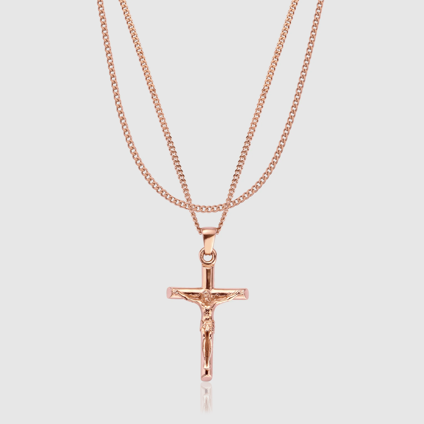 Kruisbeeld en Connell Set (Roze Goud)