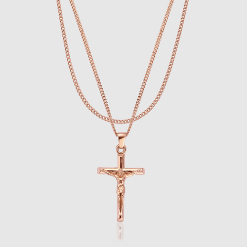 Kruisbeeld en Connell Set (Roze Goud)
