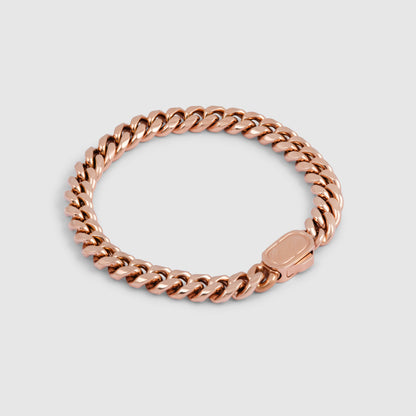 Cubaans Armband (Roze Goud) 8mm