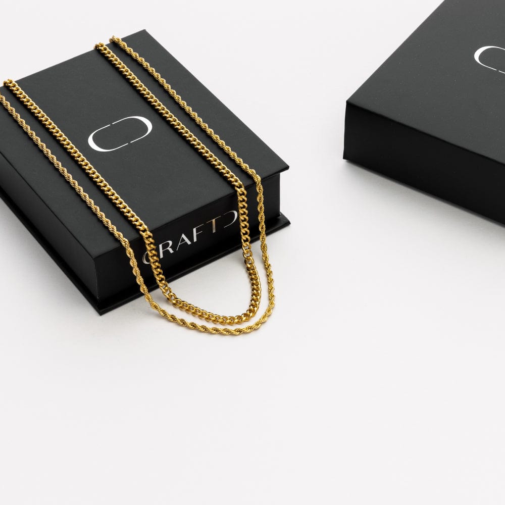 Cuban & Touwketting Cadeauset (Goud)
