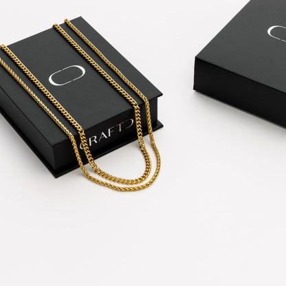 Cuban & Tarwe Ketting Cadeauset (Goud)