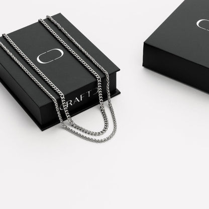 Cuban & Tarwe Ketting Cadeauset (Zilver)