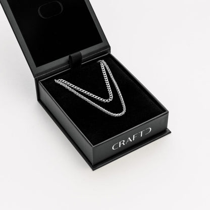 Cuban & Tarwe Ketting Cadeauset (Zilver)