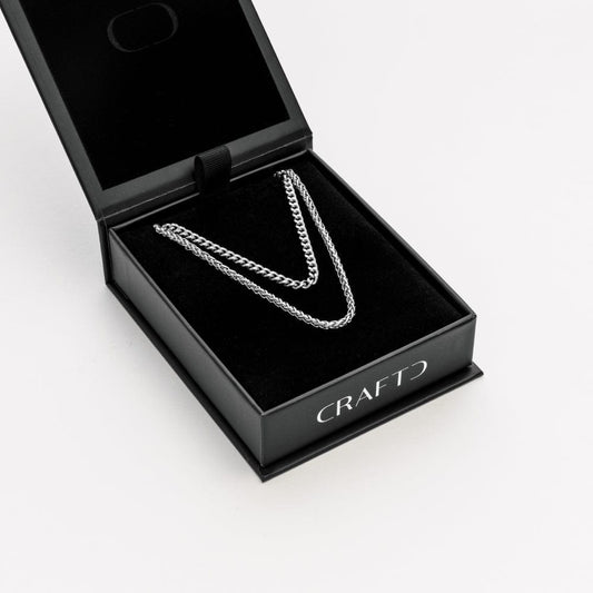 Cuban & Tarwe Ketting Cadeauset (Zilver)