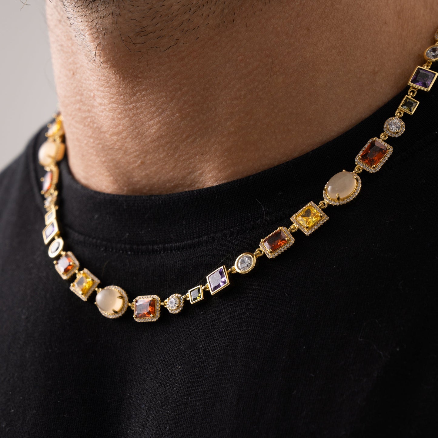 Edelstenen Ketting (Goud)