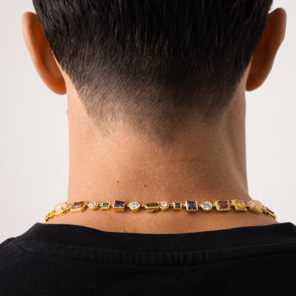 Edelstenen Ketting (Goud)