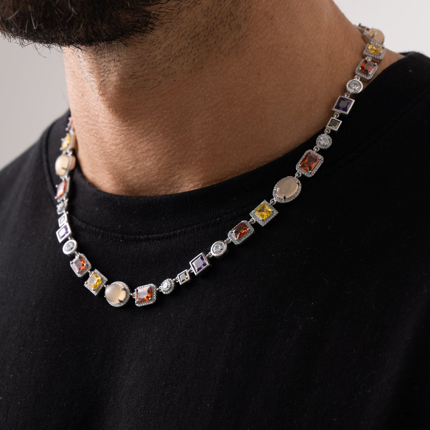 Edelsteen Ketting (Zilver)