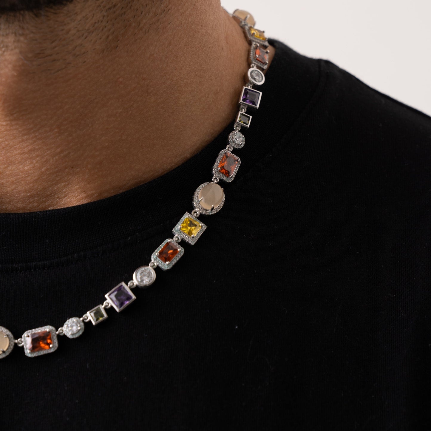 Edelsteen Ketting (Zilver)