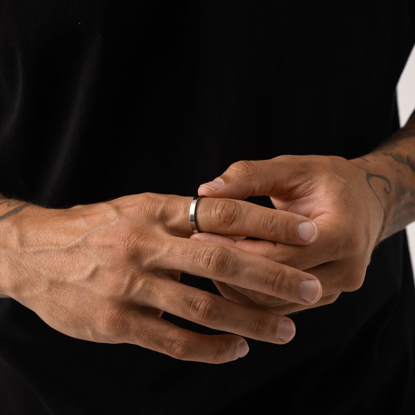 Platte Band Ring (Zilver) 3mm