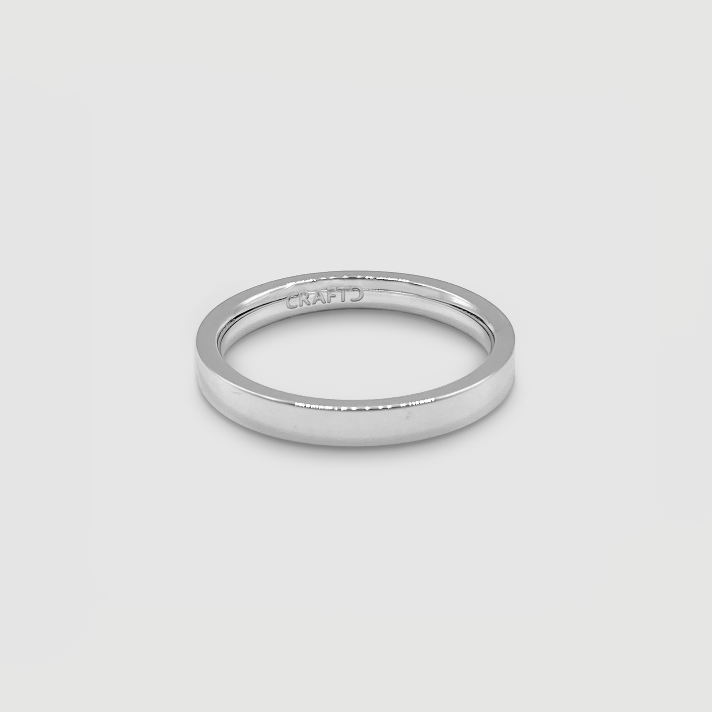Platte Band Ring (Zilver) 3mm