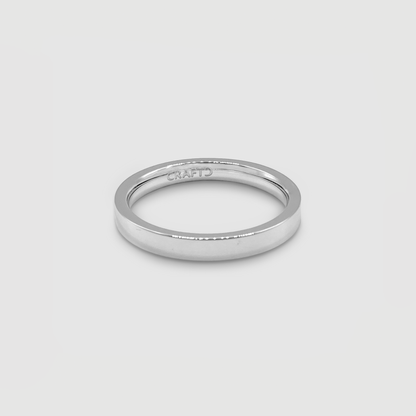 Platte Band Ring (Zilver) 3mm