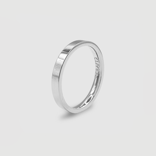 Platte Band Ring (Zilver) 3mm