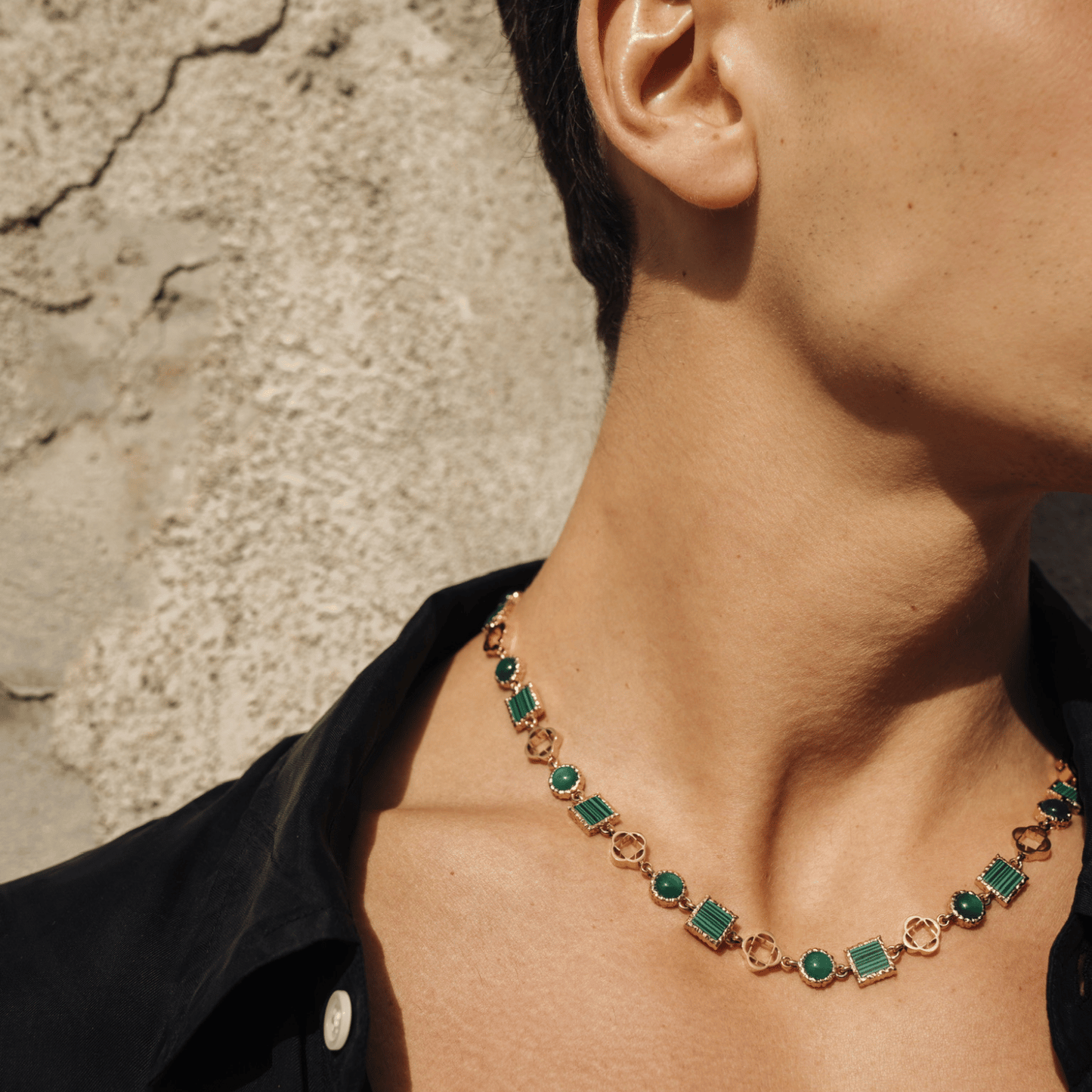 Groene Kwarts Edelsteen Ketting (Goud)