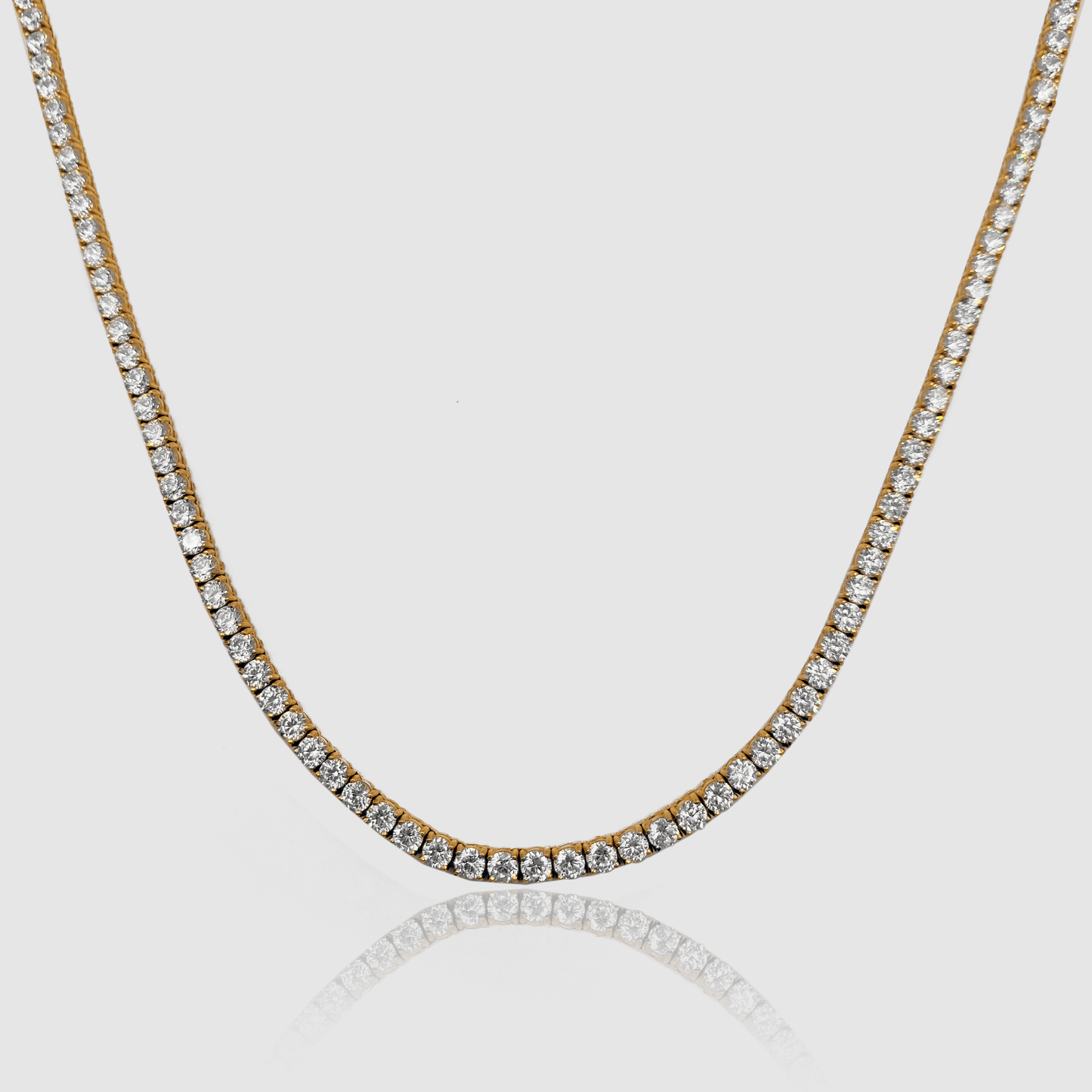 Tennis Ketting (Goud) 3mm