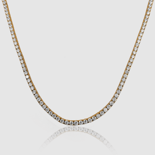 Tennis Ketting (Goud) 3mm
