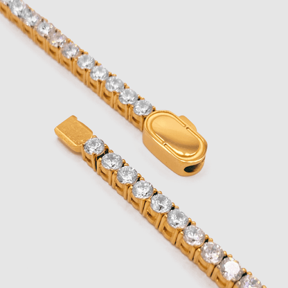 Tennis Ketting (Goud) 3mm
