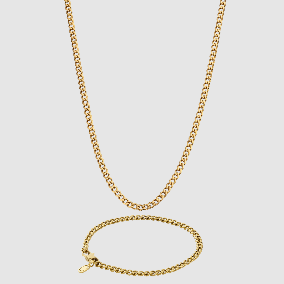 Cubaans 4mm Set (Goud)