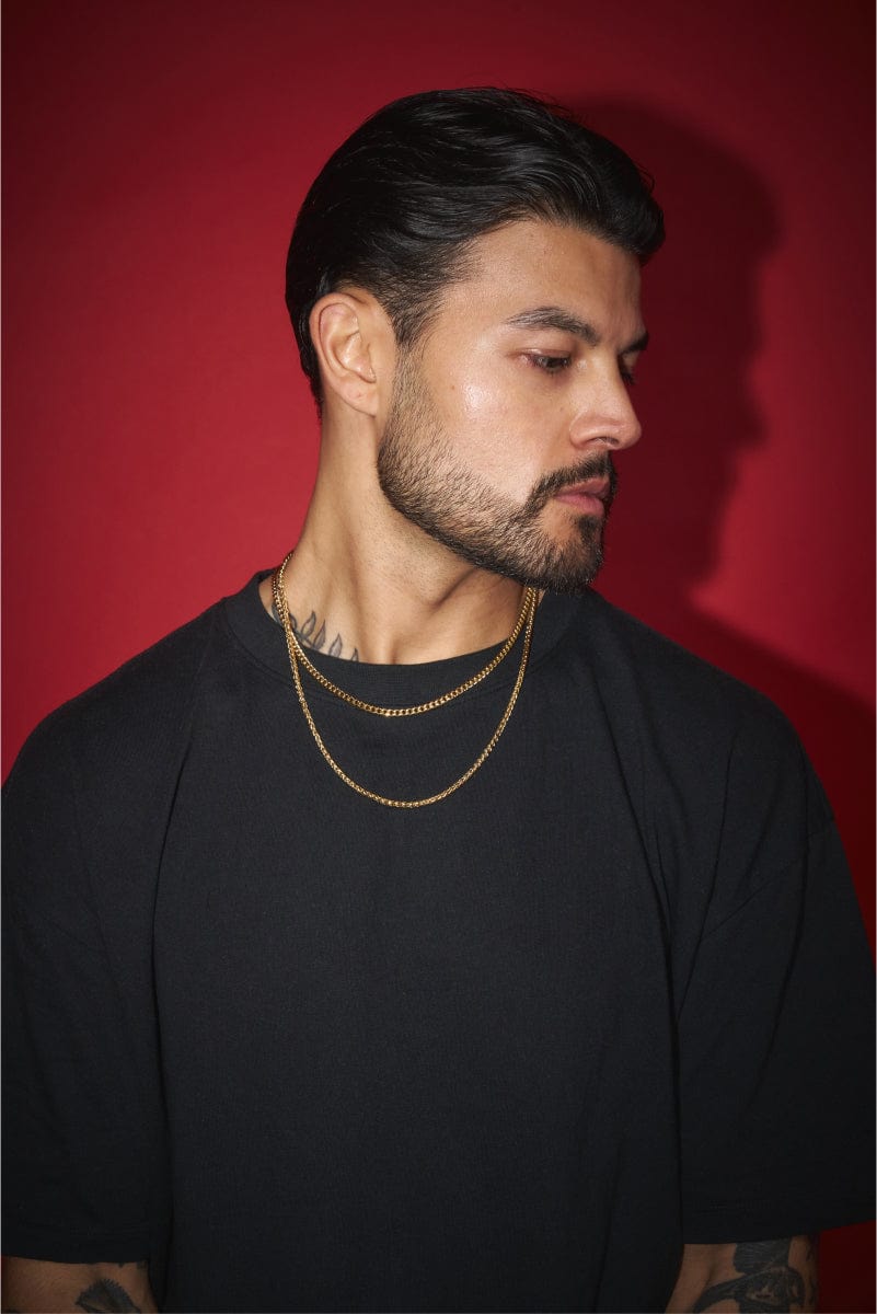 Cuban & Tarwe Ketting Cadeauset (Goud)