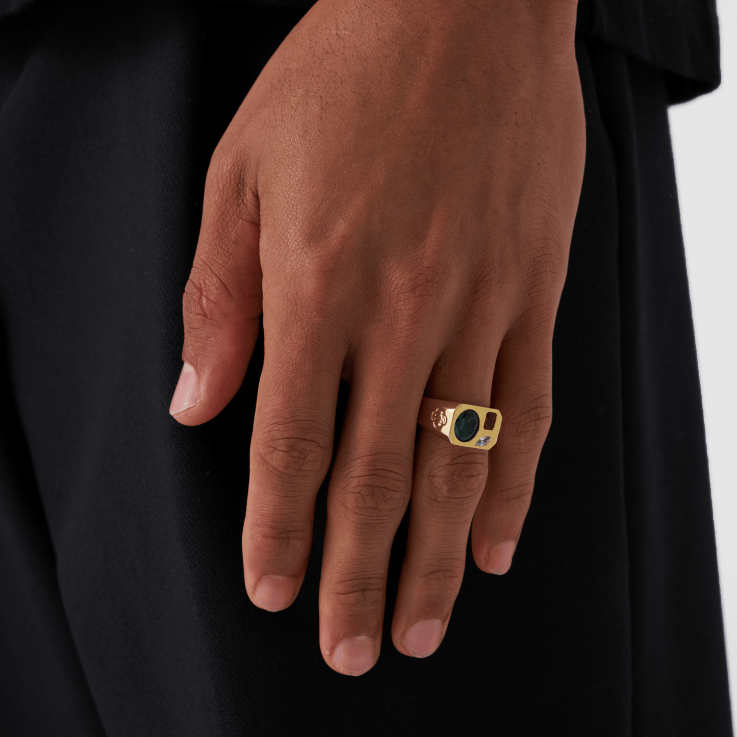 Drie Steen Ring (Goud)