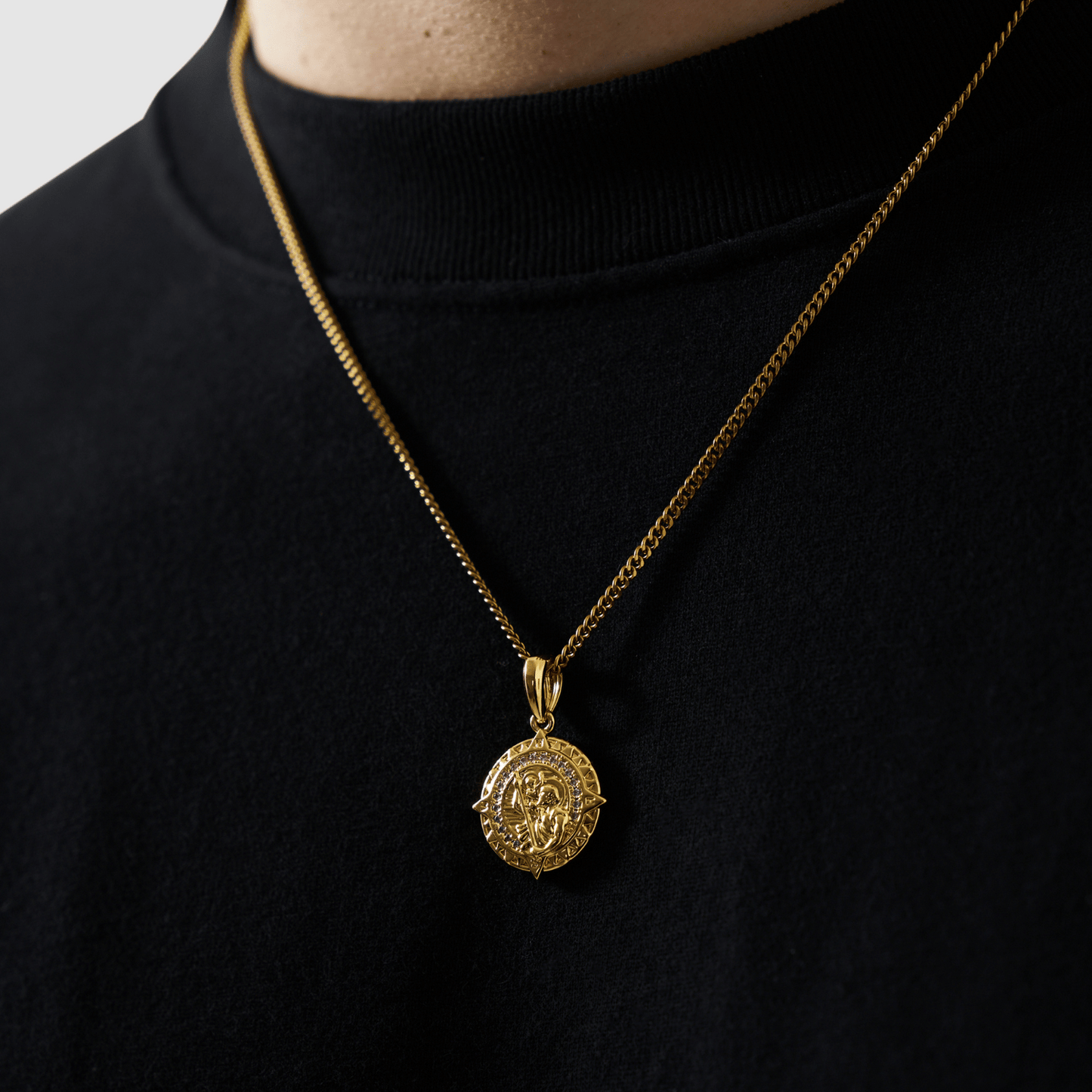 Iced St Christopher (Goud)