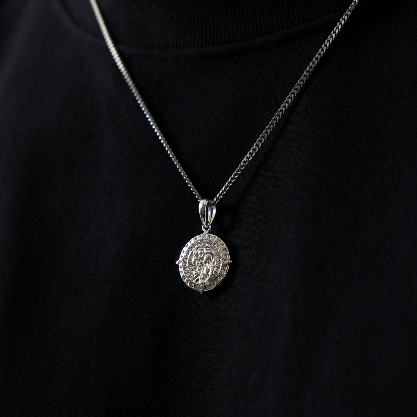 Iced St Christopher (Zilver)