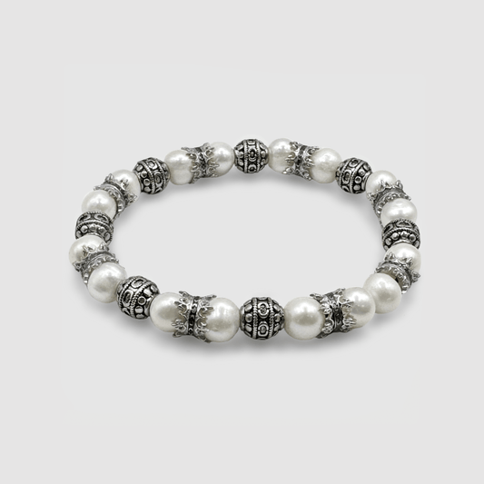 Kroonjuwelen Parelarmband (Zilver)