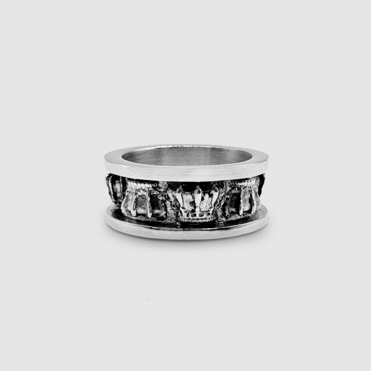 Kroon Band Ring (Zilver)