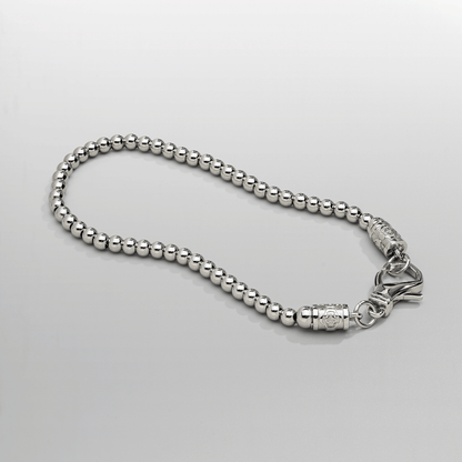 Mini Chrome Bal Armband (Zilver)