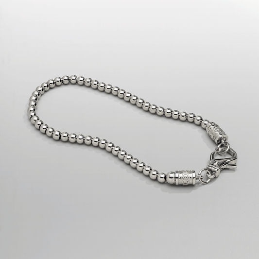 Mini Chrome Bal Armband (Zilver)