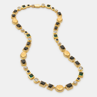 Onyx Edelsteen Halsketting (Goud)