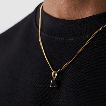 Onyx Steen Hanger (Goud)