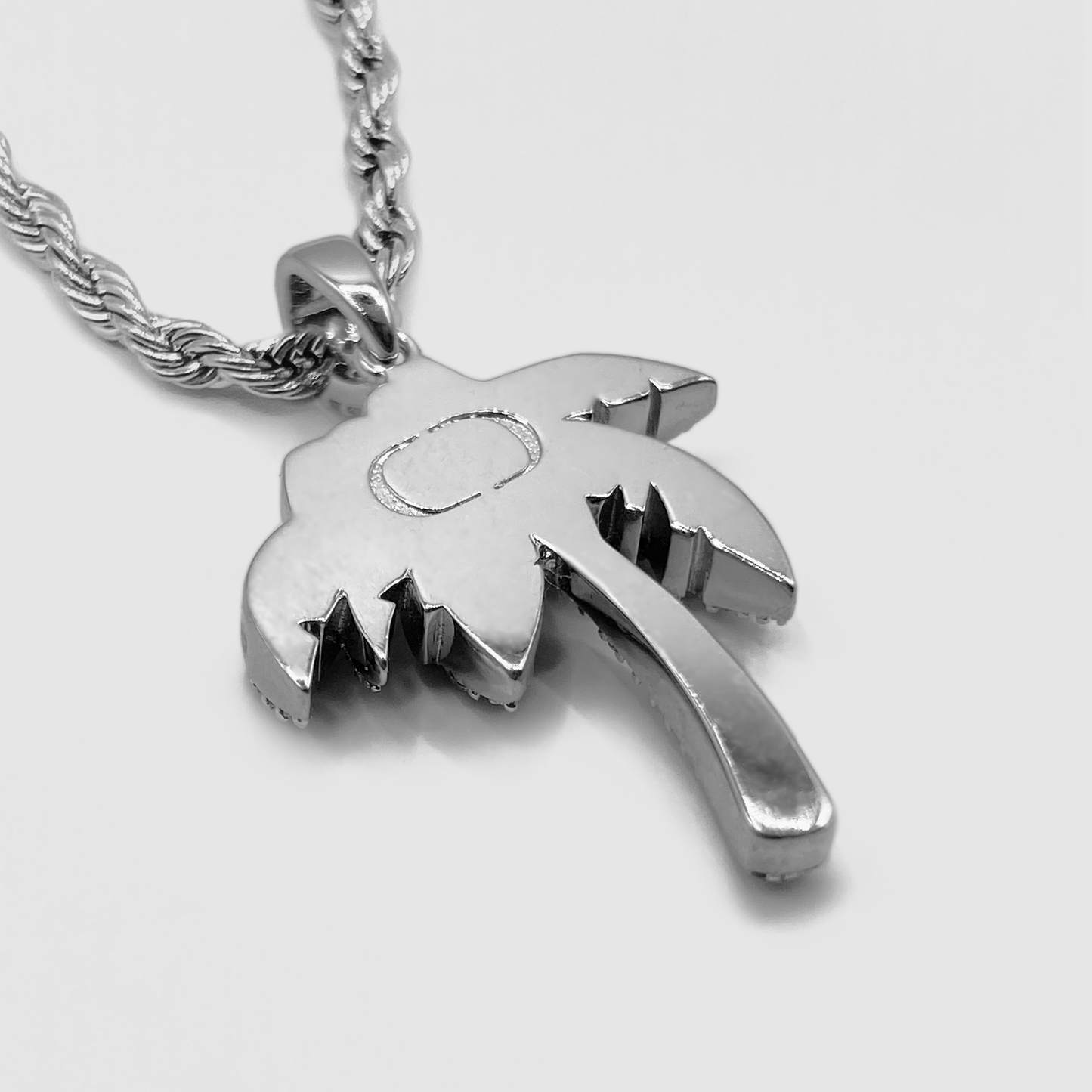 Iced Palmboom Hanger (Zilver)
