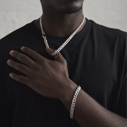 Half Iced Cuban (Zilver) 8mm