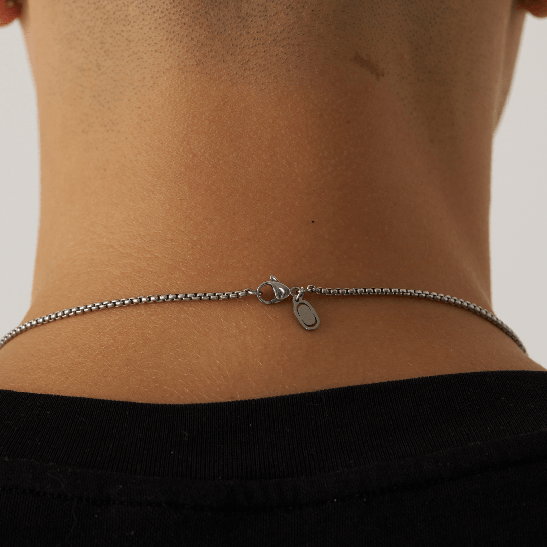 Ronde Box Ketting (Zilver) 2mm