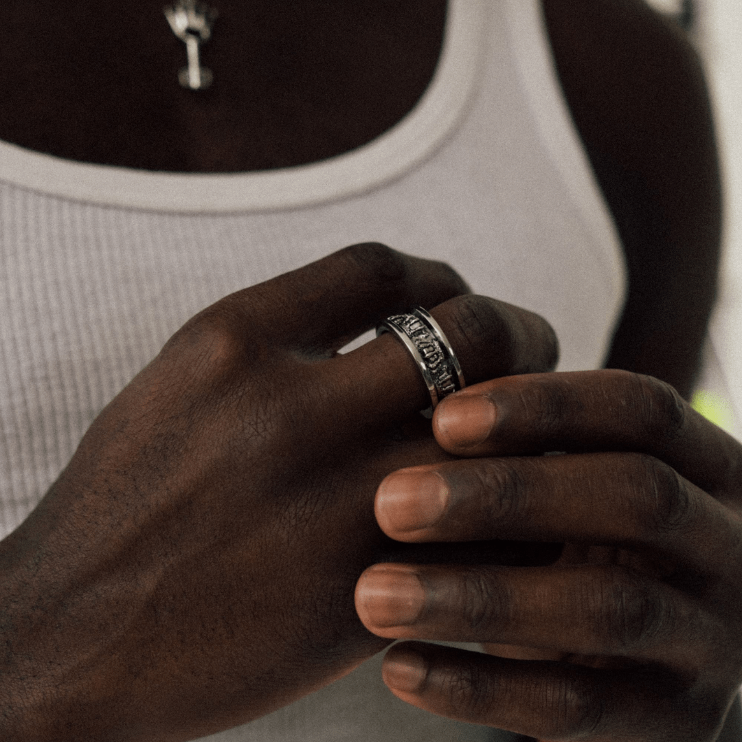 Kroon Band Ring (Zilver)