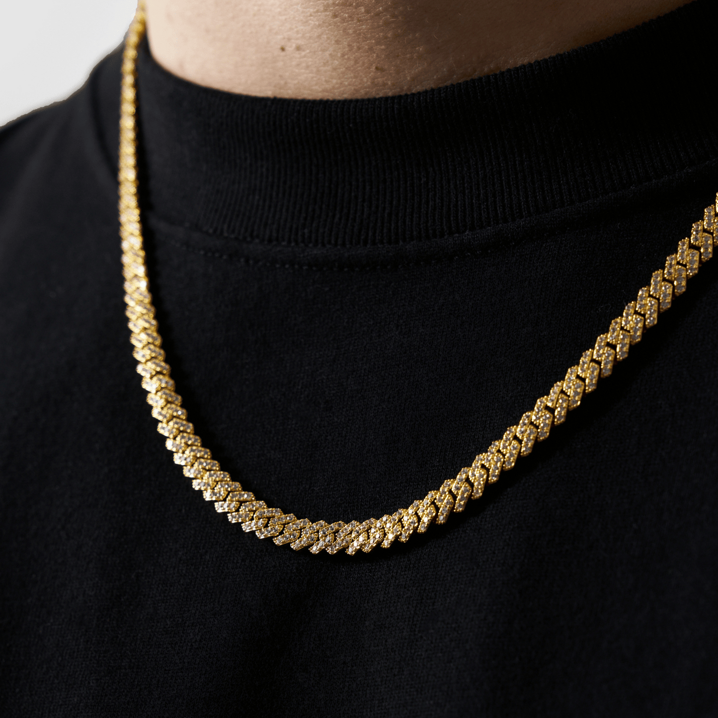 Prong Link Iced Cuban (Goud) 6mm