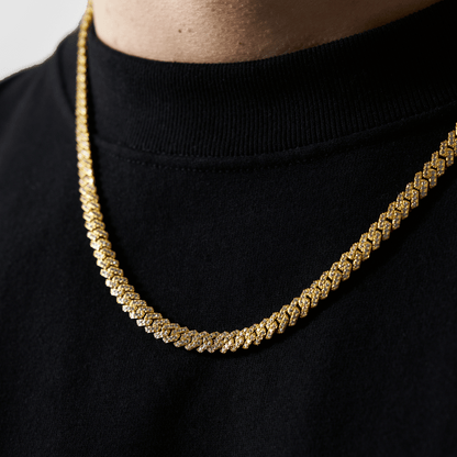 Prong Link Iced Cuban (Goud) 6mm