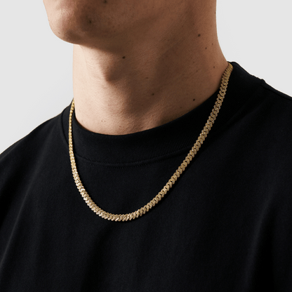 Prong Link Iced Cuban (Goud) 6mm