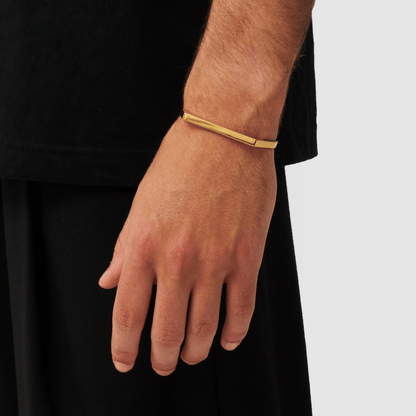 Rechthoekige Bangle 5mm (Goud)