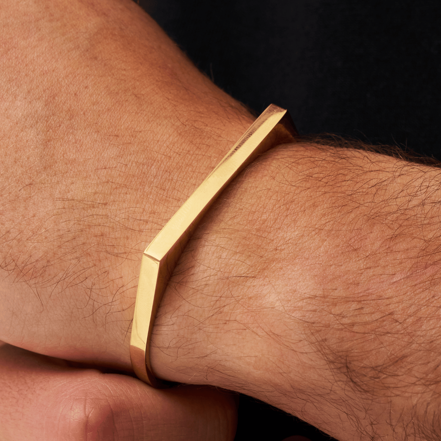 Rechthoekige Bangle 5mm (Goud)
