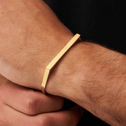 Rechthoekige Bangle 5mm (Goud)