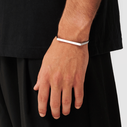 Rechthoekige Bangle 5mm (Zilver)