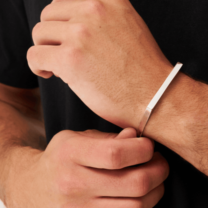 Rechthoekige Bangle 5mm (Zilver)