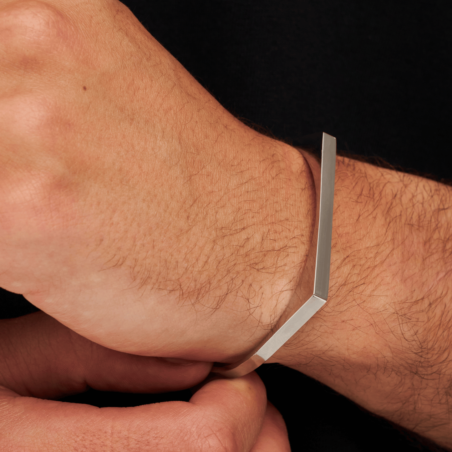 Rechthoekige Bangle 5mm (Zilver)