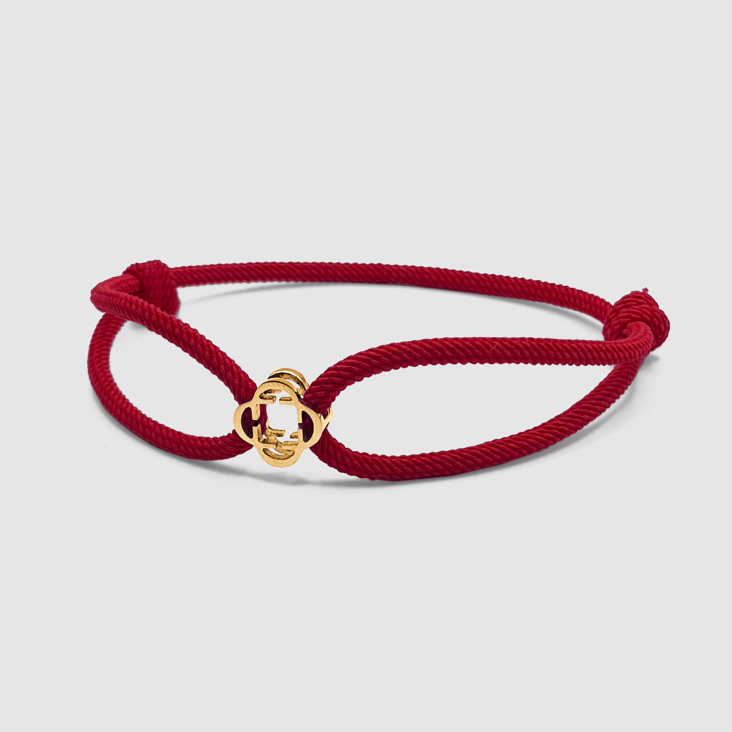 Rode Koord Armband (Goud)