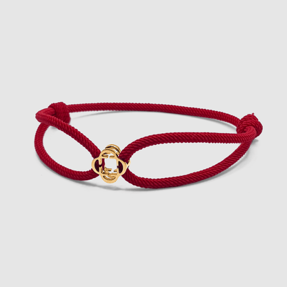 Rode Koord Armband (Goud)
