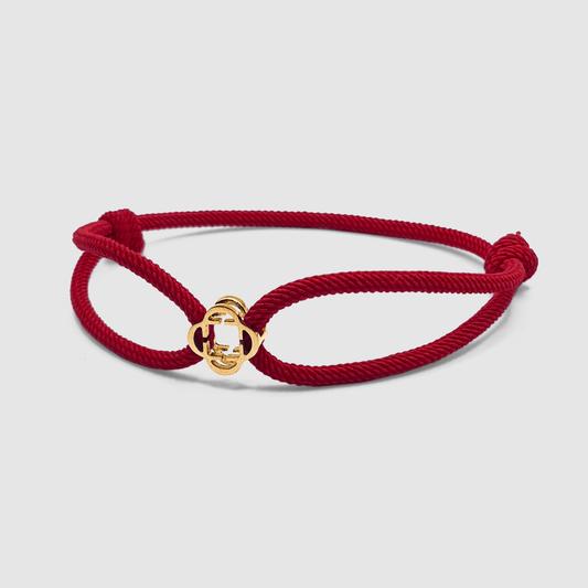 Rode Koord Armband (Goud)